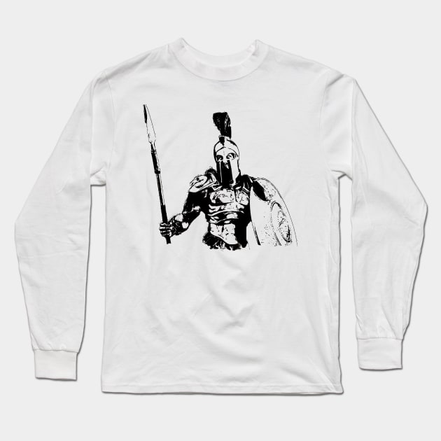 Hoplite Warrior Long Sleeve T-Shirt by ErianAndre